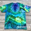 Medium teal and blue Tie Dye T-shirt by Matt Thrash - Image 2