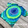 Medium teal and blue Tie Dye T-shirt by Matt Thrash - Image 3