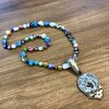 Grateful Dead SYF silver and gemstone pendant by Matt Thrash - Image 3