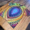 Large size “Face Melter” double sided Tie Dye T-shirt by Matt Thrash - Image 2