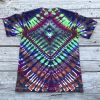 Small size diamond burst Tie Dye T-shirt by Matt Thrash - Image 3
