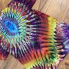 Medium size rainbow Tie Dye T-Shirt by Matt Thrash - Image 3