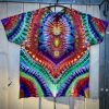 2XL triple chest orb tie dye T-shirt by Matt Thrash