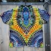 2XL triple chest orb tie dye T-shirt by Matt Thrash